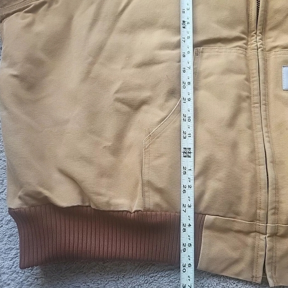 Carhartt Jacket Mens 3XL Tan Hooded Quilted Blanket Lined Barn Chore Work J130M - Picture 9 of 11